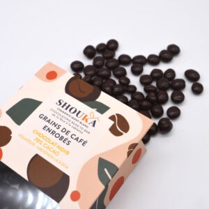 Grains de café Enrobés au Chocolat Noir 70% Cacao Bio
