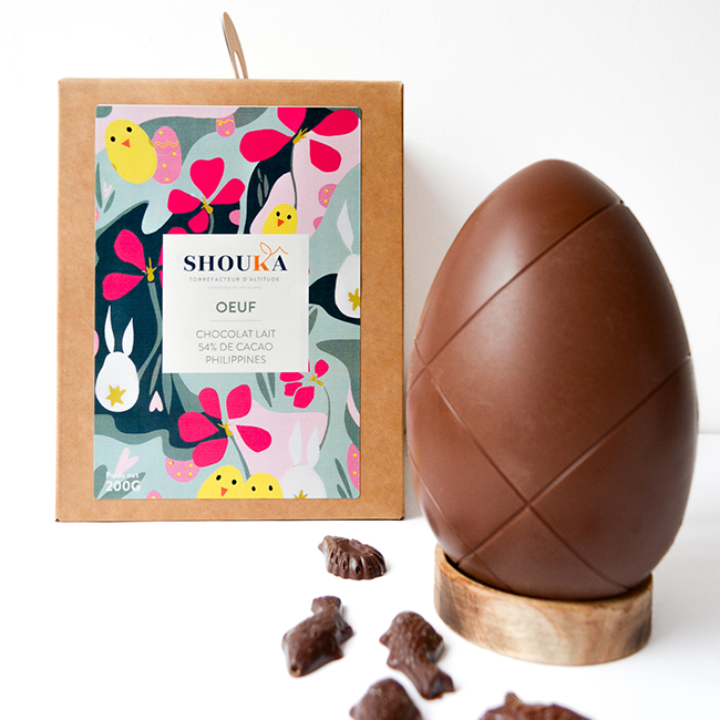 oeuf chocolat lait pâques shouka