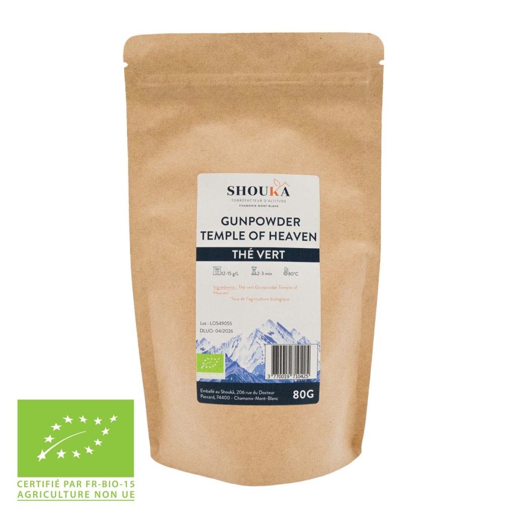 Thé bio gunpowder en sachet