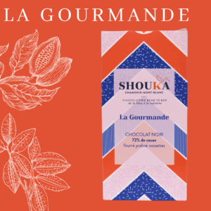 La Gourmande – Chocolat noir – 72% cacao – fourrée praliné noisettes<br><small class="productArchive-tag">BRÉSIL</small>