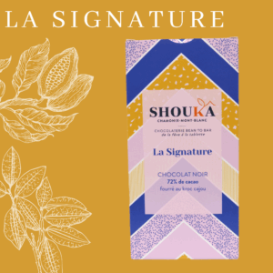La Signature – Chocolat noir – 72% cacao – fourrée au Kroc cajou<br><small class="productArchive-tag">BRÉSIL</small>