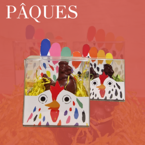 Duo Poulettes Chocolat Lait 52% & Chocolat Noir 70% – Sachet 40g<br><small class="productArchive-tag">PÂQUES</small>