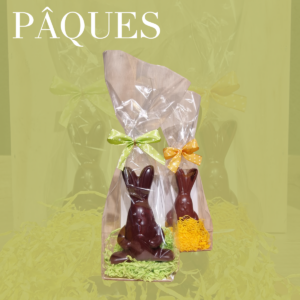 Duo lapins de Pâques lait 52% noir 70% – Tanzanie<br><small class="productArchive-tag">PÂQUES</small>