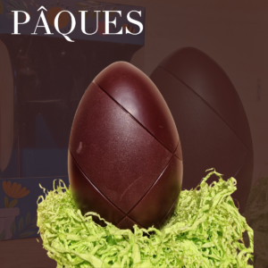 Œuf de Pâques noir 70% cacao avec fritures – Tanzanie<br><small class="productArchive-tag">PÂQUES</small>